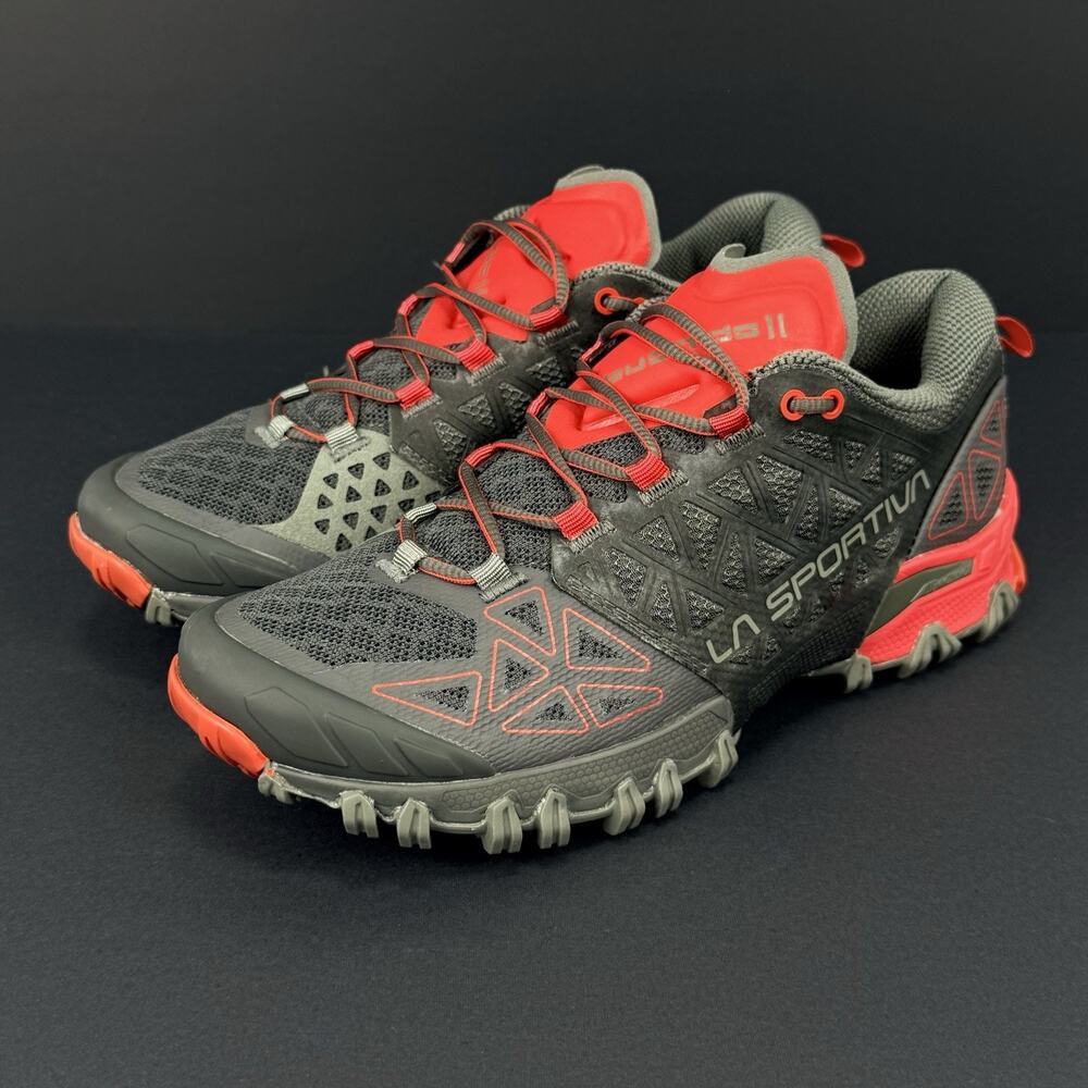 La Sportiva Bushido II Womens Size 7 Carbon Orange Trail Running Shoes EU 38